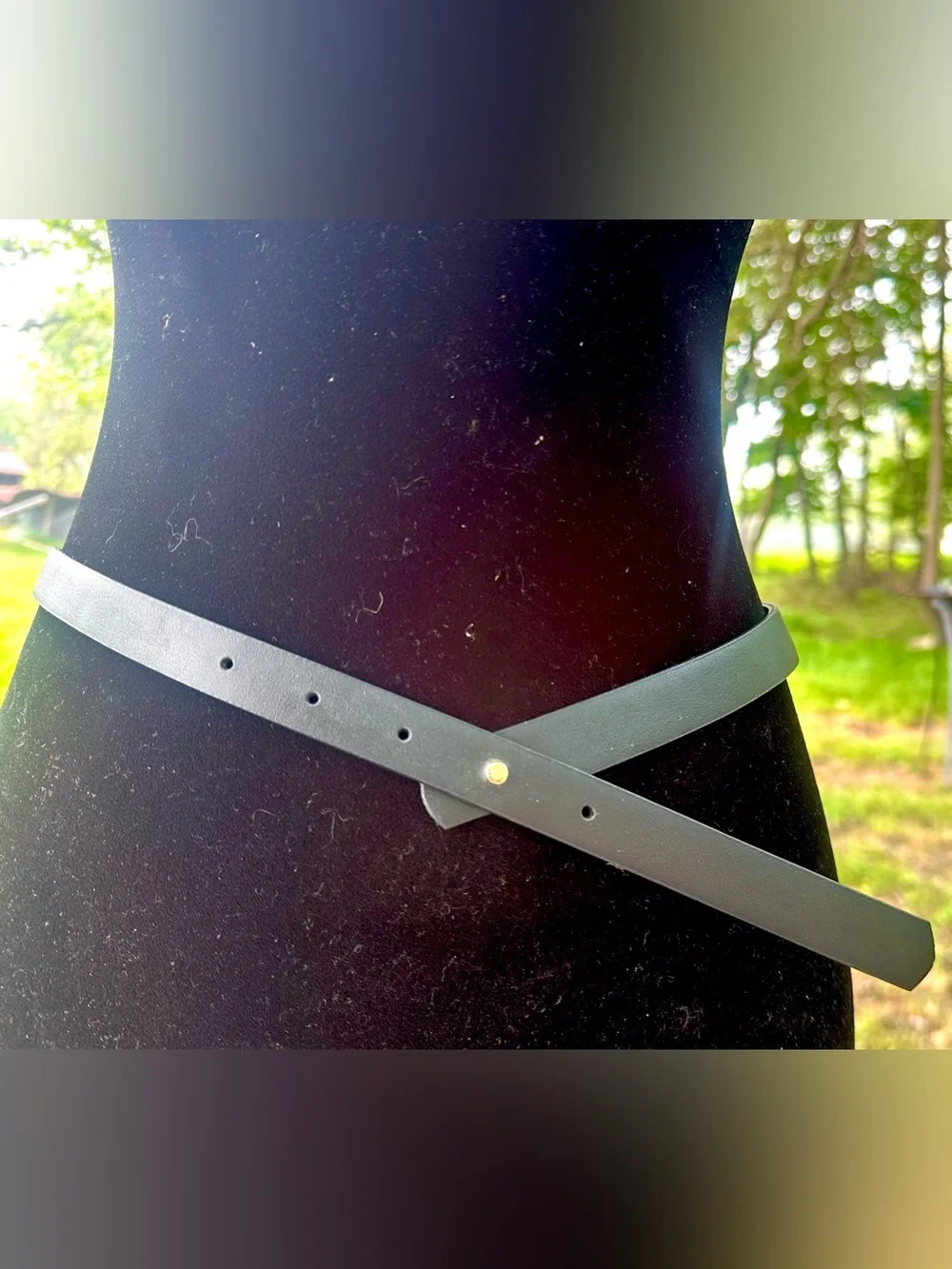Zara Black Belt with Gold Link Buckle